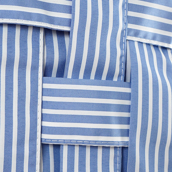 Woven blue stripe