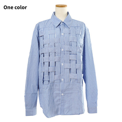 Woven blue stripe