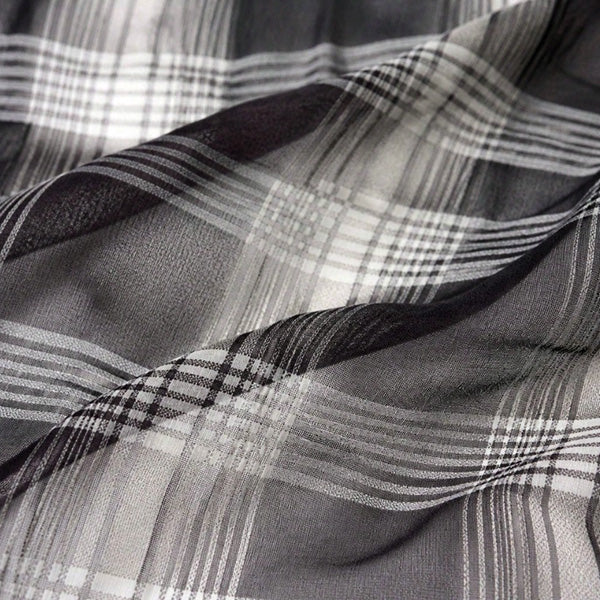 Sheer black-and-white check
