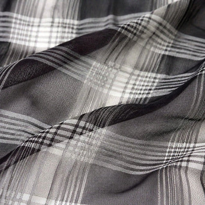 Sheer black-and-white check