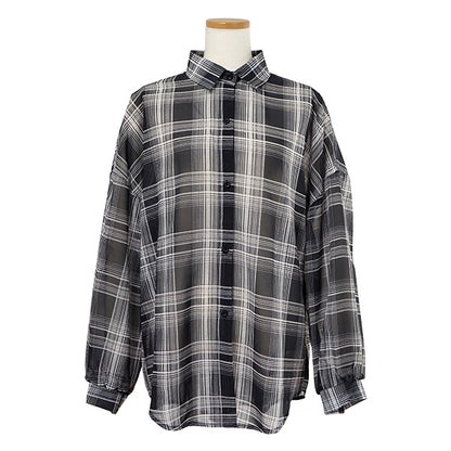 Sheer black-and-white check