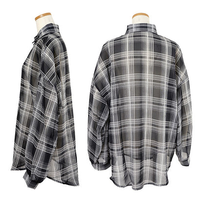 Sheer black-and-white check