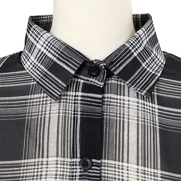 Sheer black-and-white check
