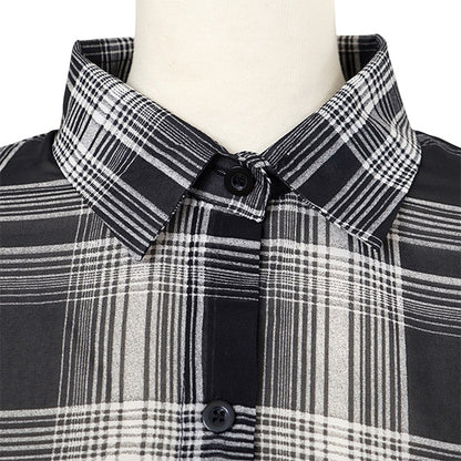 Sheer black-and-white check