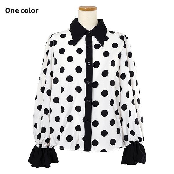 Classic black-and-white polka dots
