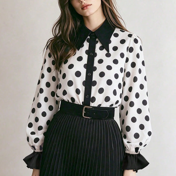 Classic black-and-white polka dots