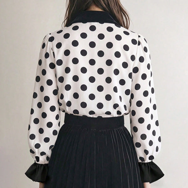 Classic black-and-white polka dots