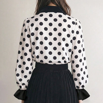 Classic black-and-white polka dots