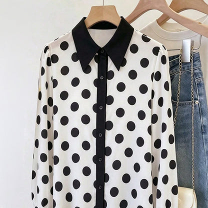 Classic black-and-white polka dots