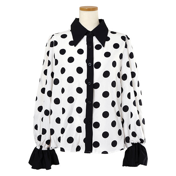 Classic black-and-white polka dots