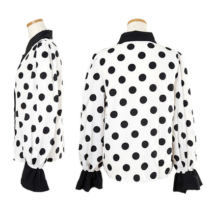 Classic black-and-white polka dots