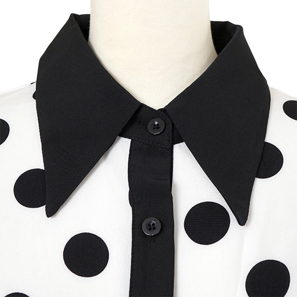 Classic black-and-white polka dots