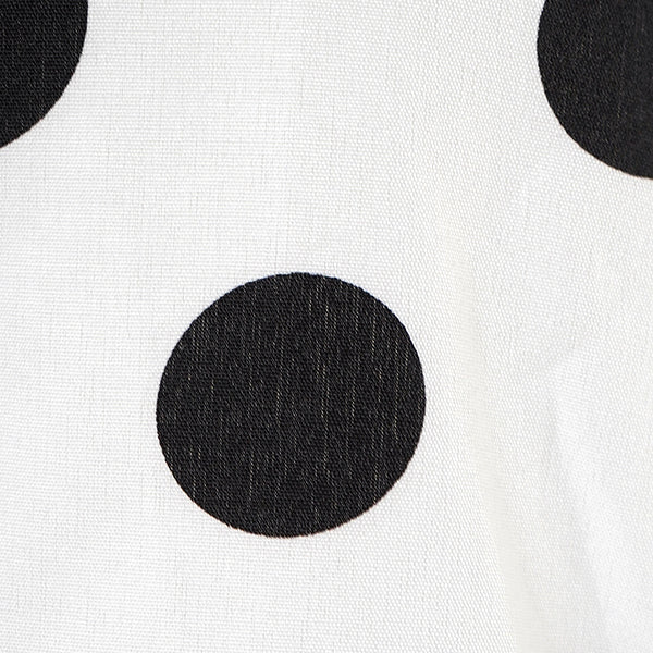 Classic black-and-white polka dots
