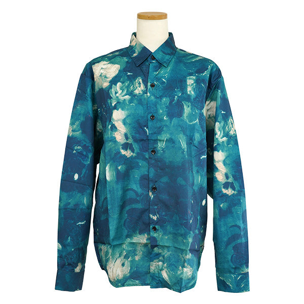 GREENボタニカルアートの長袖シャツ