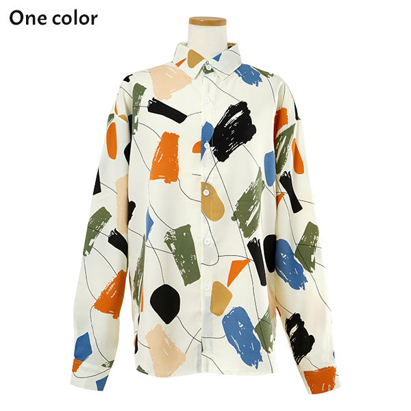 Retro color painted shirt
