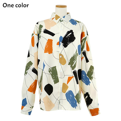 Retro color painted shirt