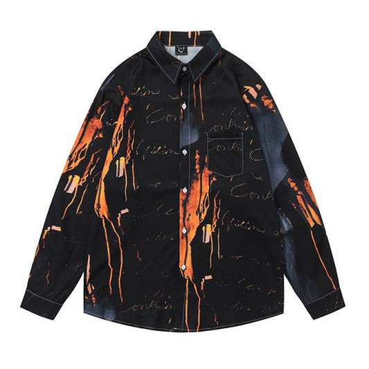 Volcano print shirt