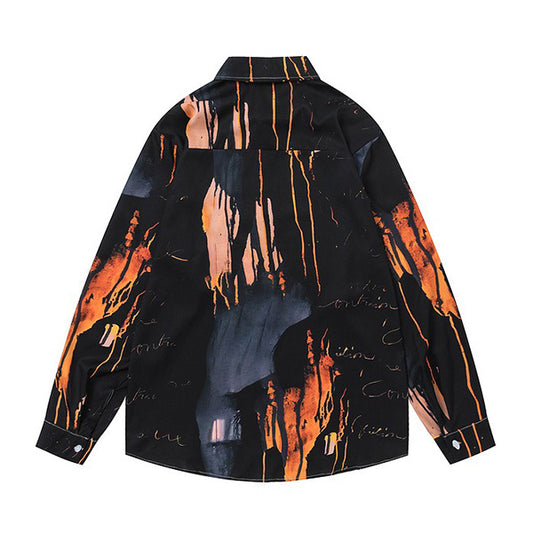 Volcano print shirt