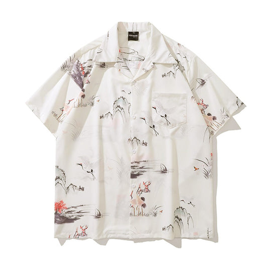 White landscape shirt