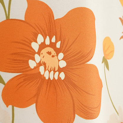 Orange retro flowers