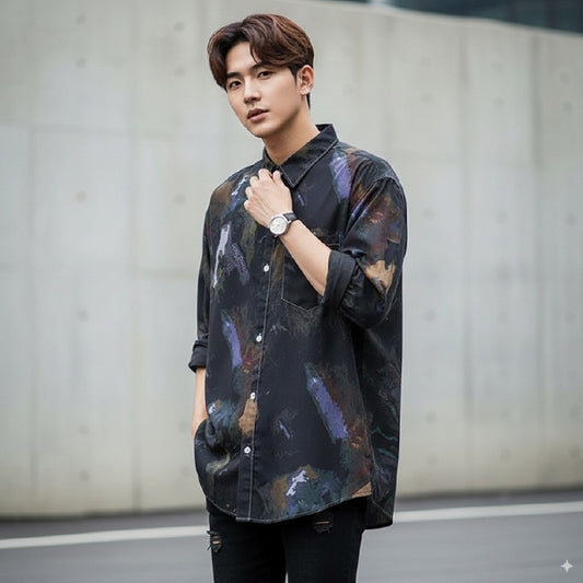 Dark mixed color marble