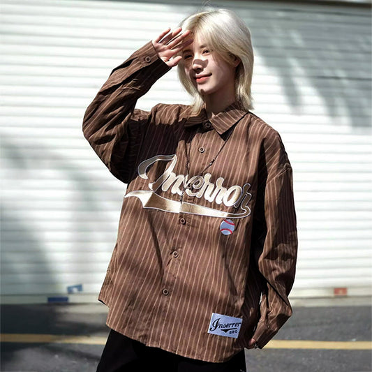 Baseball embroidered stripes