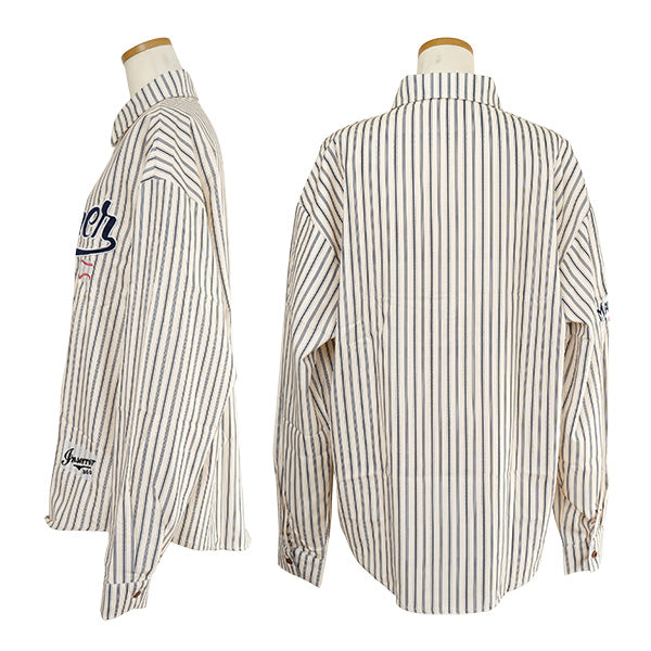Baseball embroidered stripes