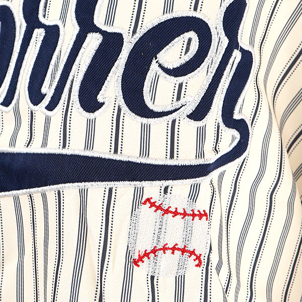 Baseball embroidered stripes