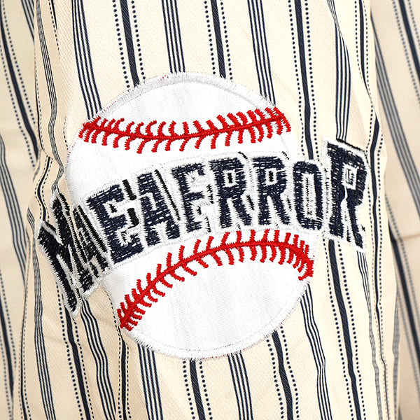 Baseball embroidered stripes