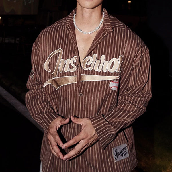 Baseball embroidered stripes