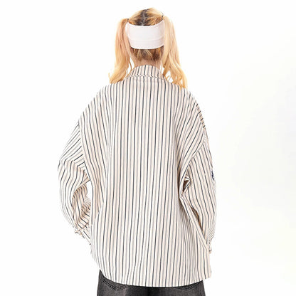 Baseball embroidered stripes