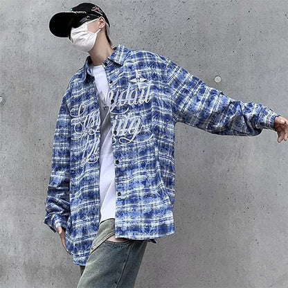 Embroidery and blue check