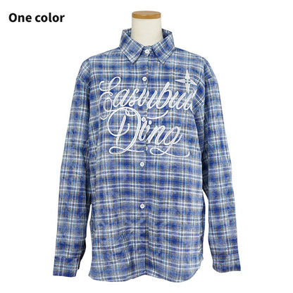 Embroidery and blue check