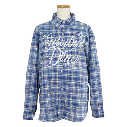 Embroidery and blue check