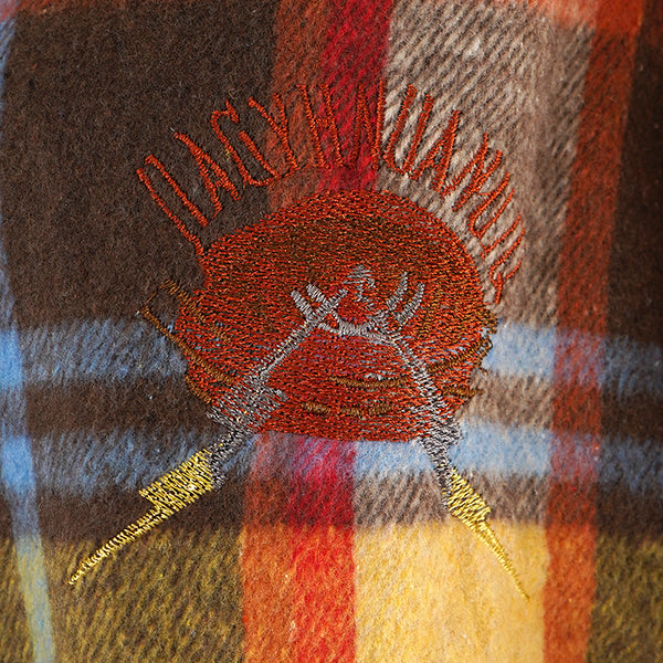 Embroidered patch, brushed check