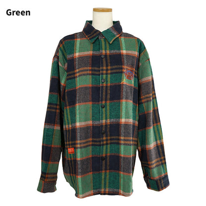 Embroidered patch, brushed check