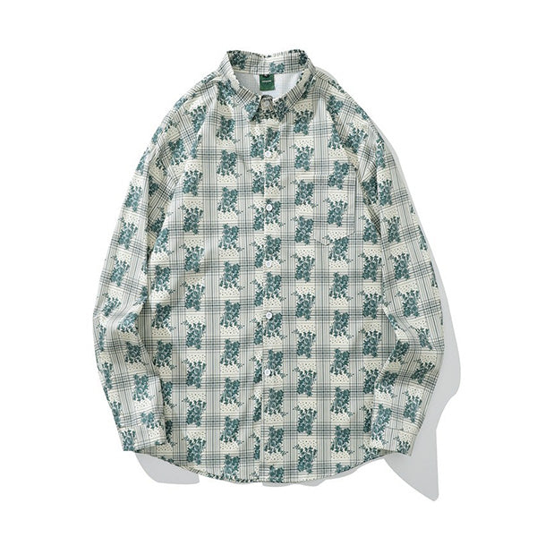Check and floral retro