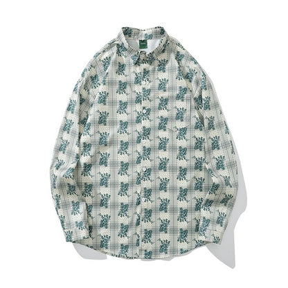 Check and floral retro