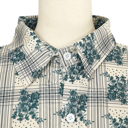 Check and floral retro