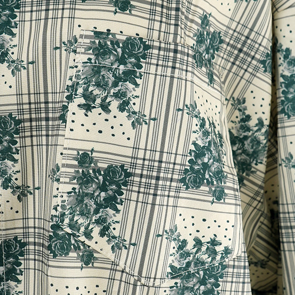 Check and floral retro