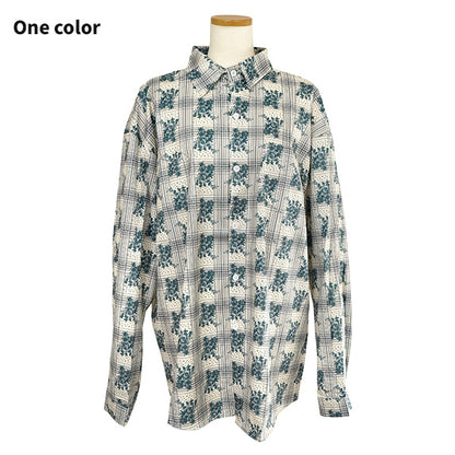 Check and floral retro