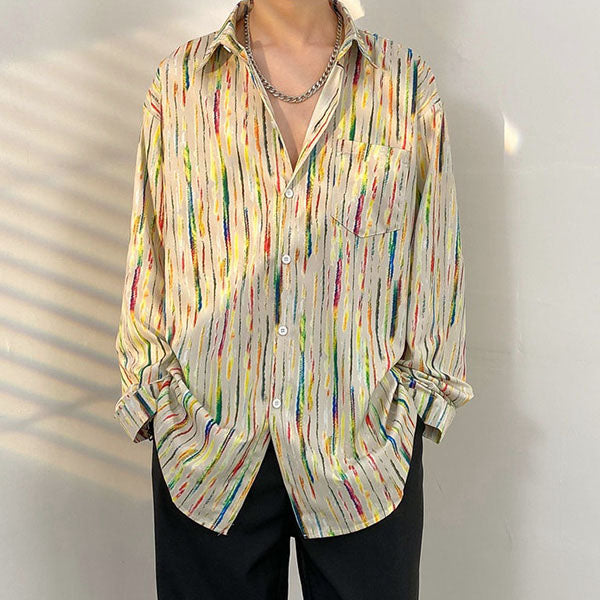 Multicolored paint stripes