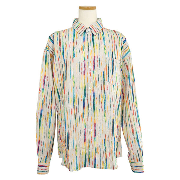 Multicolored paint stripes