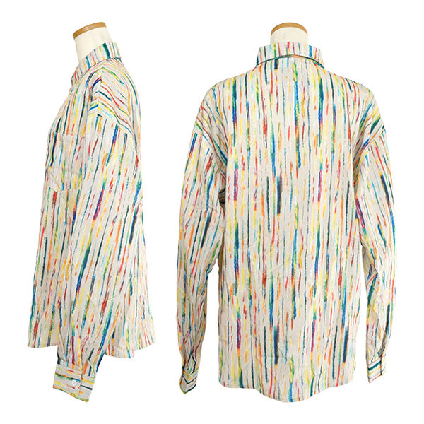 Multicolored paint stripes