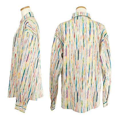 Multicolored paint stripes