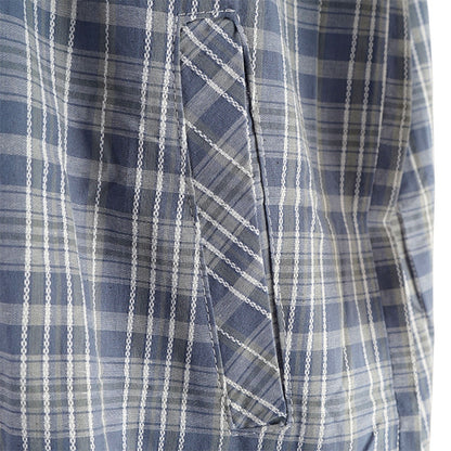 Checked Zip-Up Shirt Jacket