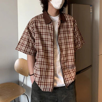 Checked Zip-Up Shirt Jacket
