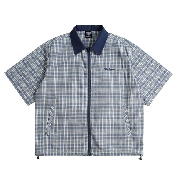 Checked Zip-Up Shirt Jacket
