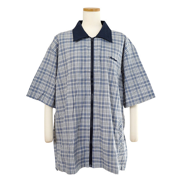 Checked Zip-Up Shirt Jacket