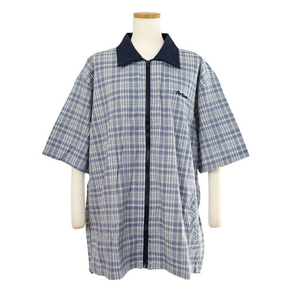 Checked Zip-Up Shirt Jacket